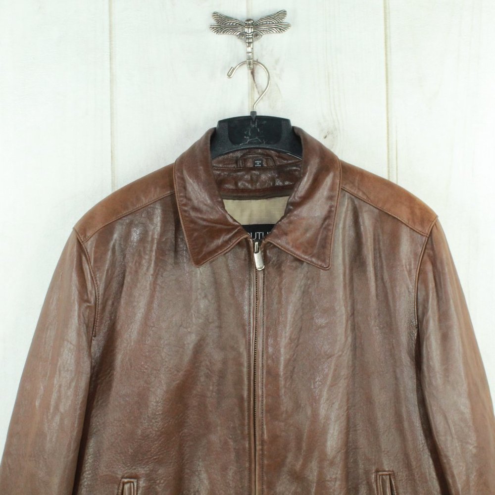 Couture Genuine Lamb Leather Full Zip Jacket Sz M - Picture 2 of 12